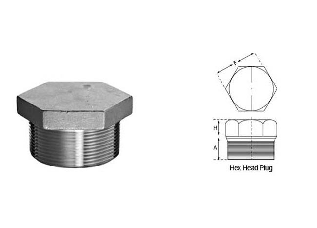 Hex Head Plug Dimensions