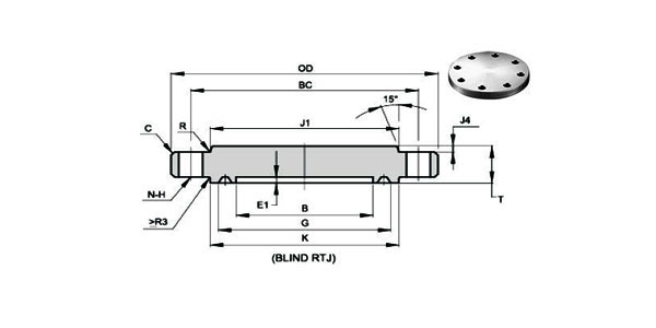 API 6A Blind Flanges Dimensions In MM