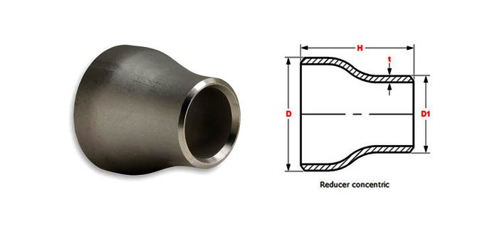 Schedule 80 Concentric Reducer ASME b16.9 Dimensions