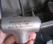 ASME B16.9 Equal Tee Pipe Fitting 1 in. Schedule 40